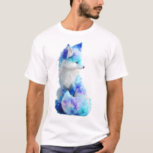 Celestial Galaxy Fox Artistic Portrait Men T-Shirt