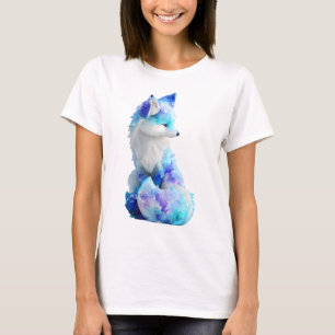 Celestial Galaxy Nebula Fox Women T-Shirt