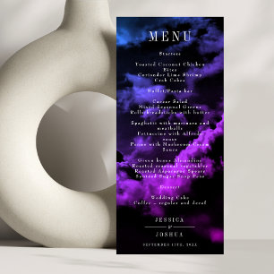 Celestial Galaxy Nebula Wedding Dinner Menu