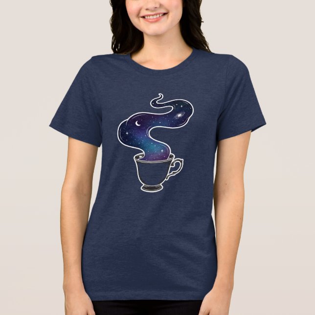 Celestial Galaxy Night Sky Cup Tri-Blend Shirt (Front)