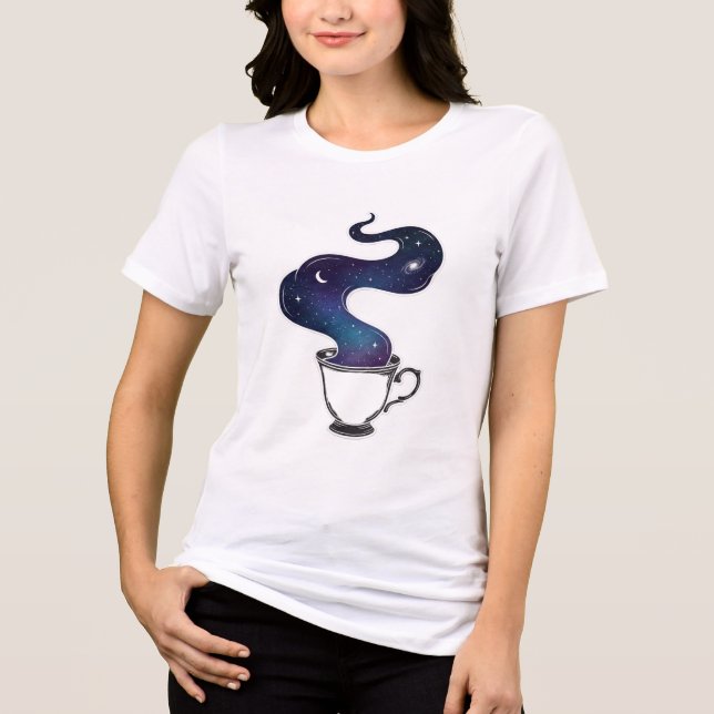 Celestial Galaxy Night Sky Cup Tri-Blend Shirt (Front)