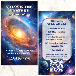 Celestial Galaxy Professional Astrologer Business Card