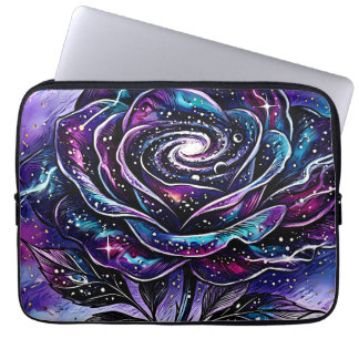 Celestial Galaxy Rose Spiral Nebula Custom Product Laptop Sleeve