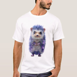 Celestial Galaxy Space Hedgehog Portrait Men T-Shirt