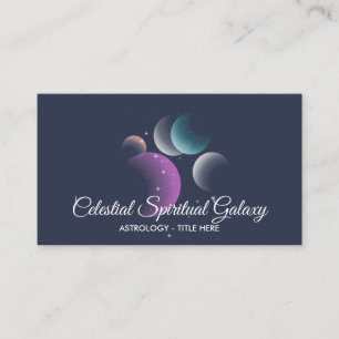 Celestial Galaxy Space Horoscope Zodiac Business Card