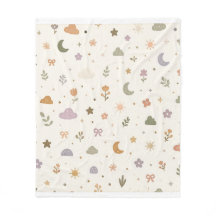 Celestial Garden Unisex Baby Blanket | Boho Earthy