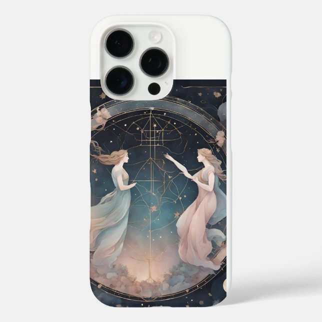 Celestial Gemini Zodiac Sign Case-Mate iPhone Case (Back)