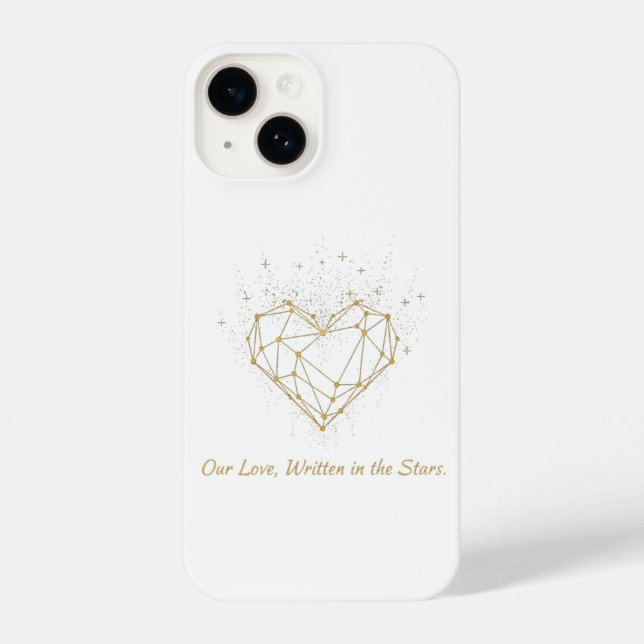 Celestial Geometric Heart iPhone Case - Our Love (Back)