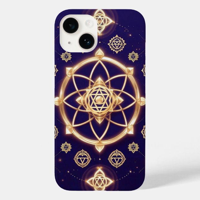 Celestial Geometry of Light — Sacred Pattern Case-Mate iPhone Case (Back)