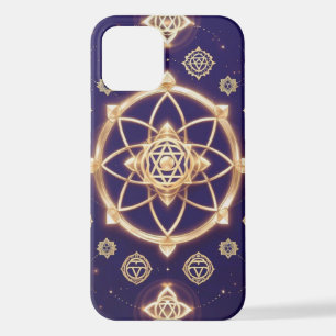 Celestial Geometry of Light — Sacred Pattern iPhone 12 Case