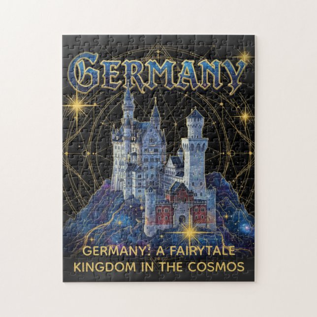 Celestial Germany Neuschwanstein Castle Art Jigsaw Puzzle (Vertical)