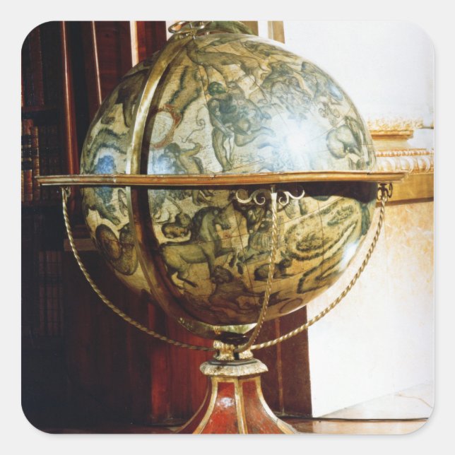 Celestial globe, 1688 square sticker (Front)