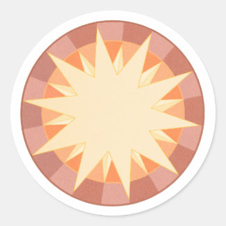 Celestial glory classic round sticker