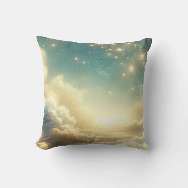 Celestial Glowing Stars Starry Sky  Cushion (Front)