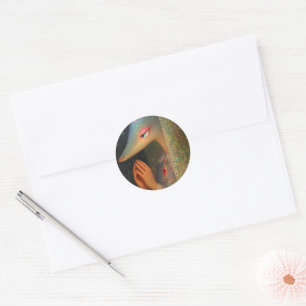 Celestial Goddess Classic Round Sticker