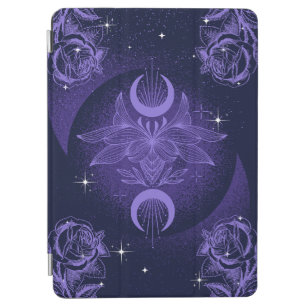 Celestial goddess floral purple design iPad air cover