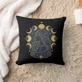 Celestial Goddess Moon & Stars Women’s T-Shirt Cushion