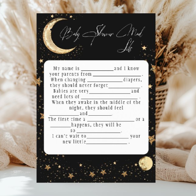 Celestial Gold Black Baby Shower Flyer (Creator Uploaded)