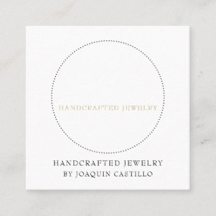 Celestial Gold Black Sun Moon Jewellery Designer Square Business Card