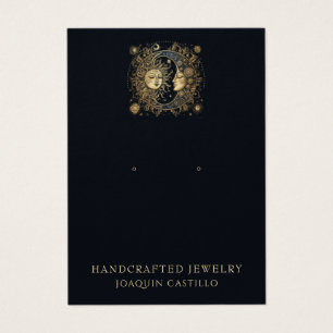 Celestial Gold Black Sun Moon Jewellery Display Ca