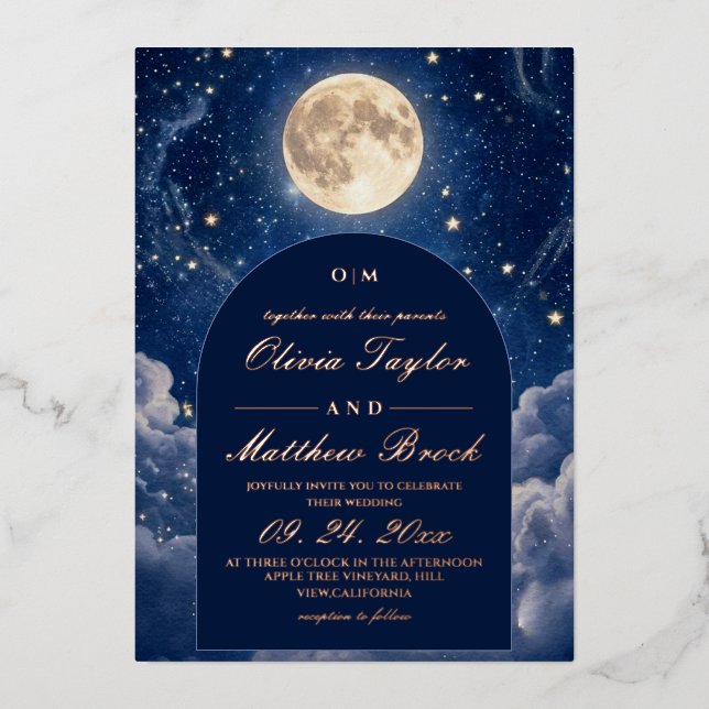 Celestial Gold Foil Wedding (Front)