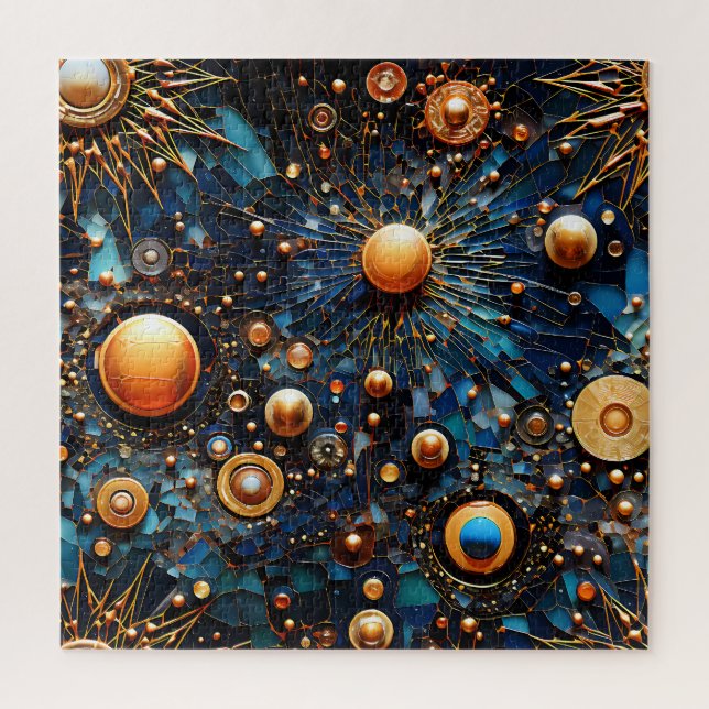 Celestial Gold Galaxy Puzzle (Vertical)