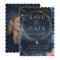 Celestial Gold Midnight Blue Wedding Save the Date