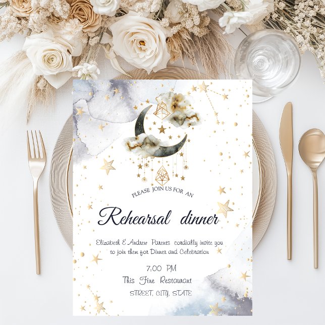 Celestial Gold Moon Stars Invitation (Creator Uploaded)