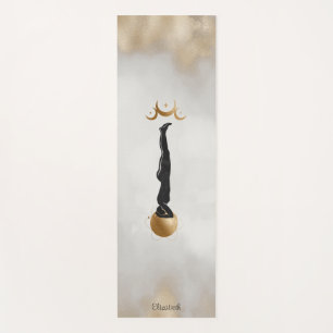 Celestial Gold Moon Yoga Girl Yoga Mat