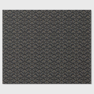 Celestial Gold Moths Wrapping Paper V2