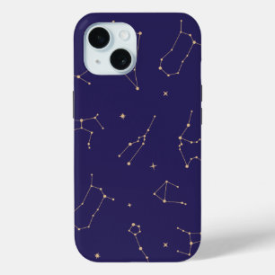 Celestial Gold Star Solareclipse Theme  iPhone 15 Case