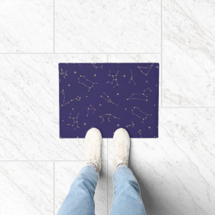 Celestial Gold Star Solareclipse Theme  Doormat
