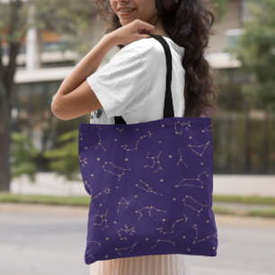 Celestial Gold Star Solareclipse Theme  Tote Bag