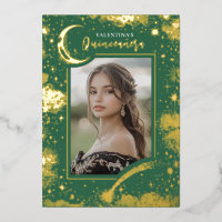 Celestial Gold Stars Moon Night Quinceanera Photo