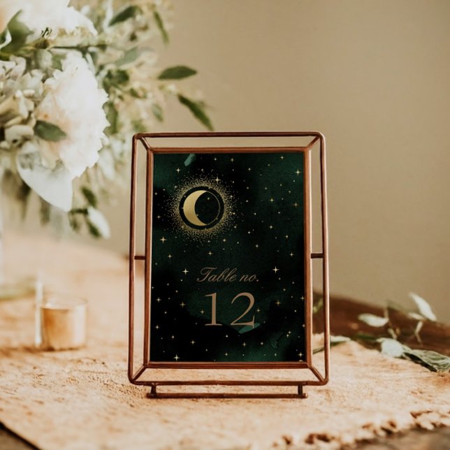 Celestial Gold Stars Wedding Table Number (Creator Uploaded)