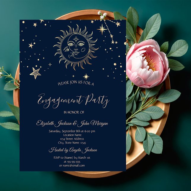 Celestial Gold Sun And Moon Invitation (Creator Uploaded)
