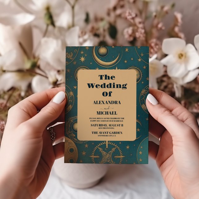 Celestial Gold Wedding  Invitation (Creator Uploaded)