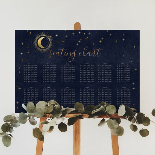 Celestial Gold Wedding Seating Chart (Creator Uploaded)