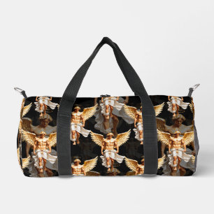 Celestial Golden Angels Pattern Design Duffle Bag