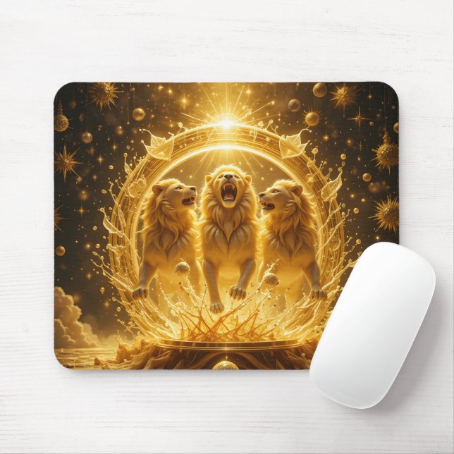 Celestial Golden Lions Mouse Pad (With Mouse)