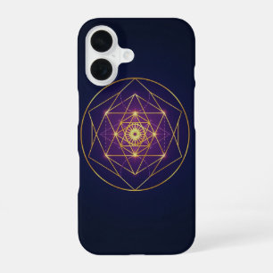 Celestial Golden Mandala — Balance in the Infinite iPhone 16 Case