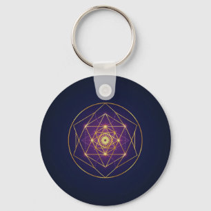 Celestial Golden Mandala — Balance in the Infinite Key Ring