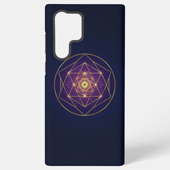 Celestial Golden Mandala — Balance in the Infinite Samsung Galaxy S22 Ultra Case (Back)
