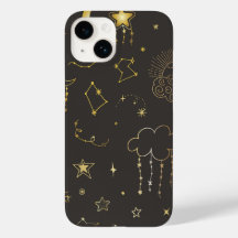 Celestial Golden Stars, Moon & Constellations
