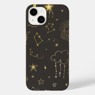 Celestial Golden Stars, Moon & Constellations Case-Mate iPhone 14 Case