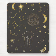 Celestial Golden Stars, Moon & Constellations