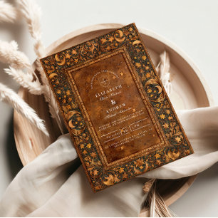 Celestial Gothic Baroque Wedding Invitation