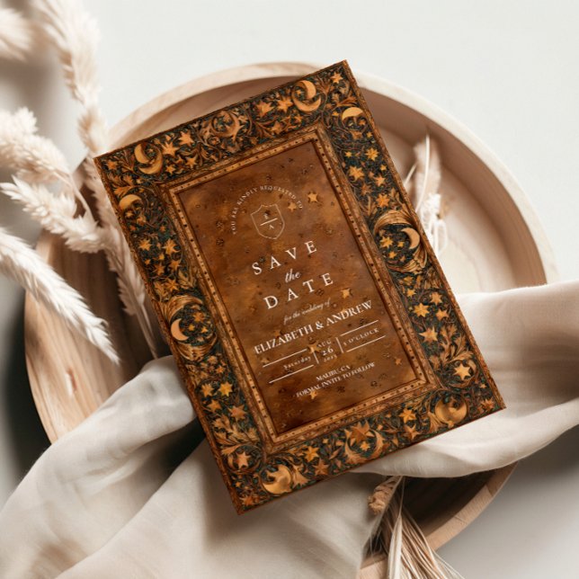 Celestial Gothic Baroque Wedding Save The Date (Creator Uploaded)