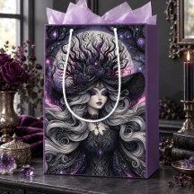Celestial Gothic Witch Purple Moon Fantasy