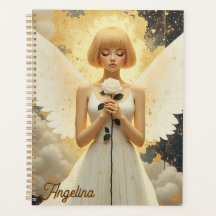 Celestial Grace Pretty Angel and Rose Personalised